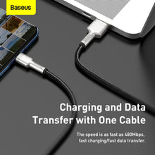 Заредете изображение във визуализатора на галерията – Baseus Cable Cafule Metal - USB to Type C - 66W 0,25 metres (CAKF000001) black
