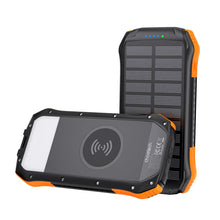 Заредете изображение във визуализатора на галерията – Choetech solar power bank with inductive charging 20000mAh PD 20W / QC 18W / Qi 10W orange (B657)
