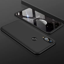 Заредете изображение във визуализатора на галерията – GKK 360 Protection Case Front and Back Case Full Body Cover Huawei P20 Lite black
