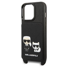 Заредете изображение във визуализатора на галерията – Karl Lagerfeld KLHCP13LSAKCHSK iPhone 13 Pro / 13 6.1" Hardcase Saffiano Karl &amp; Choupette Embossed
