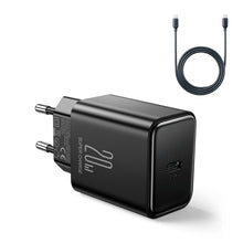 Заредете изображение във визуализатора на галерията – Joyroom JR-TCF06 USB-C PD 20W wall charger + USB-C cable - black
