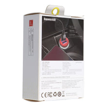 Заредете изображение във визуализатора на галерията – BASEUS car charger Circular metal Dual QC 3.0 2x USB Quick Charge red CCALL-ES09
