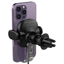 Заредете изображение във визуализатора на галерията – Spigen UTS12W ONETAP UNIVERSAL VENT CAR MOUNT WIRELESS CHARGER BLACK
