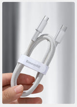 Заредете изображение във визуализатора на галерията – Baseus USB Type C - USB Type C cable fast charging Power Delivery Quick Charge 100 W 5 A 2 m white (CATGD-A02)
