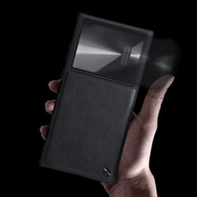 Заредете изображение във визуализатора на галерията – Nillkin CamShield Leather S Case for Samsung Galaxy S23 Ultra cover with camera cover black
