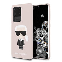 Заредете изображение във визуализатора на галерията – Karl Lagerfeld KLHCS69SLFKPI S20 Ultra G988 hardcase jasnoróżowy/pink Silicone Iconic
