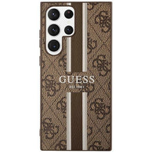Заредете изображение във визуализатора на галерията – Guess GUHCS23LP4RPSW S23 Ultra S918 brown/brown hardcase 4G Printed Stripe
