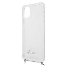 Заредете изображение във визуализатора на галерията – Guess GUHCN61KC4GSSI iPhone 11 6,1" / Xr Transparent hardcase 4G Silver Chain
