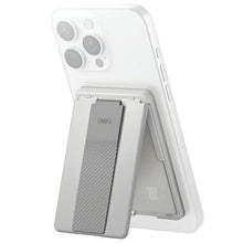Заредете изображение във визуализатора на галерията – Uniq Heldro ID magnetic wallet with support and wristband - gray
