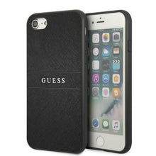 Заредете изображение във визуализатора на галерията – Guess GUHCI8PSASBBK iPhone 7/8 / SE 2020 / SE 2022 black/black Saffiano Strap
