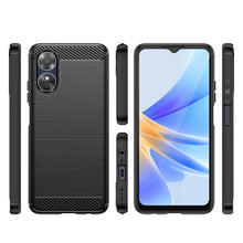 Заредете изображение във визуализатора на галерията – Carbon Case case for Oppo A17 flexible silicone carbon cover black
