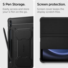Заредете изображение във визуализатора на галерията – Spigen Rugged Armor Pro case for Samsung Galaxy Tab S9 FE+ 12.4'' X610 / X616B - black
