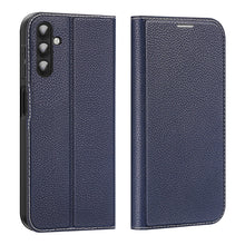 Заредете изображение във визуализатора на галерията – Dux Ducis Skin X2 case Samsung Galaxy A14 5G flip case wallet stand blue

