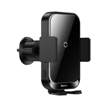 Заредете изображение във визуализатора на галерията – Baseus car holder with wireless charging automatic 15w halo black sudd000001
