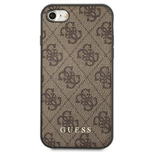 Заредете изображение във визуализатора на галерията – Original Case GUESS 4G Big Metal Gold Logo GUHCI8G4GFBR for Iphone 7/8/SE 2020/2022 brown
