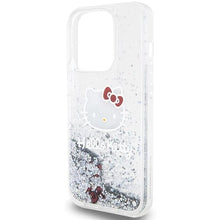 Заредете изображение във визуализатора на галерията – Hello Kitty Liquid Glitter Charms Kitty Head case for iPhone 14 Pro - silver
