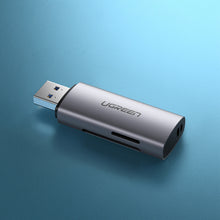 Заредете изображение във визуализатора на галерията – Ugreen multifunction SD / TF memory card reader USB 3.0 gray (CM216)

