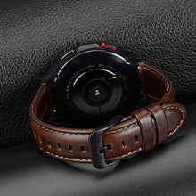 Заредете изображение във визуализатора на галерията – Dux Ducis Leather Strap Strap For Samsung Galaxy Watch / Huawei Watch / Honor Watch (20mm band) Leather Wristband Dark Brown (Business Version)
