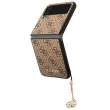 Заредете изображение във визуализатора на галерията – Original Case GUESS - hardcase 4G Charms Collection GUHCZF4GF4GBR  for Samsung Galaxy Z Flip 4 Brown
