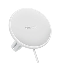 Заредете изображение във визуализатора на галерията – Baseus wireless car charger with MagSafe 15W holder for air vent + USB-A 25W white (CW01)
