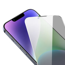 Заредете изображение във визуализатора на галерията – Baseus Privacy Tempered Glass for iPhone 14 Plus / 13 Pro Max Full Screen 0.4mm Privacy Filter Anti Spy + Mounting Kit
