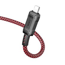 Заредете изображение във визуализатора на галерията – HOCO cable Type C to iPhone Lightning 8-pin Power Delivery 20W Leader X94 red
