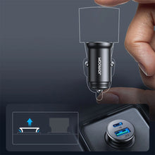 Заредете изображение във визуализатора на галерията – Joyroom JR-CCN05 30W USB-A USB-C mini car charger - black
