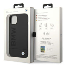Заредете изображение във визуализатора на галерията – Original faceplate case BMW BMHMP14SSLBLBK for iPhone 14 (Metal Logo + MAG / black)
