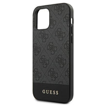 Заредете изображение във визуализатора на галерията – Guess GUHCP12MG4GLGR iPhone 12/12 Pro 6,1" szary/grey hardcase 4G Stripe Collection
