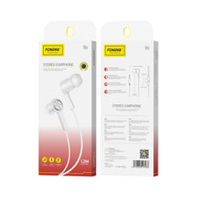 Заредете изображение във визуализатора на галерията – Foneng Earphones T57 with microphone white
