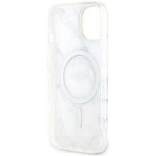 Заредете изображение във визуализатора на галерията – Original Case GUESS hardcase Marble MagSafe GUHMP14SPCUMAH for Iphone 14 white
