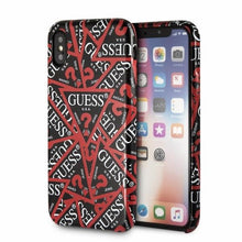Заредете изображение във визуализатора на галерията – Guess GUHCPXPMPTBK iPhone X/Xs black /black hardcase Triangle ALL OVER
