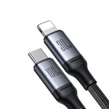 Заредете изображение във визуализатора на галерията – 2 in 1 cable Joyroom speedy series SA21-1T2 USB-C - USB-C / Lightning 100W 1.5m black
