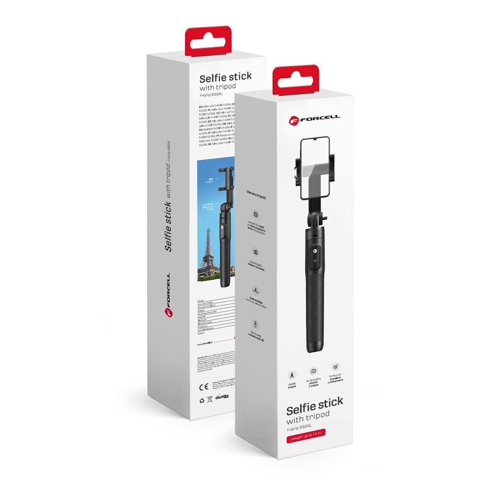 FORCELL F-GRIP S150XL selfie stick tripod with remote control