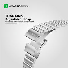 Заредете изображение във визуализатора на галерията – Amazing Thing Band Titan Steel Band TSE49GY for Apple Watch 49/45 silver
