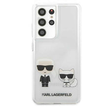 Заредете изображение във визуализатора на галерията – Оригинален гръб Karl Lagerfeld за samsung s21 ultra (karl &amp; choupette / transparent) - TopMag
