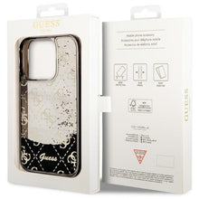 Заредете изображение във визуализатора на галерията – Original Case GUESS Liquid Glitter 4G Transculent GUHCP14LLC4PSGK for Iphone 14 Pro black
