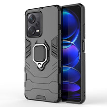 Заредете изображение във визуализатора на галерията – Ring Armor case for Xiaomi Redmi Note 12 Pro+ armored cover magnetic holder ring black
