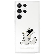 Заредете изображение във визуализатора на галерията – Karl Lagerfeld KLHCS23LCFNRC S23 Ultra S918 transparent hardcase Choupette Fun
