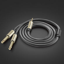 Заредете изображение във визуализатора на галерията – Ugreen cable audio cable mini jack 3.5 mm - 2 x jack 6.35 mm 1m gray (AV126)
