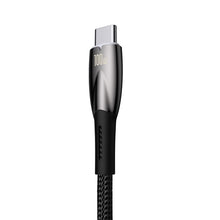 Заредете изображение във визуализатора на галерията – Baseus Glimmer Series fast charging cable USB-A - USB-C 100W 480Mbps 1m black
