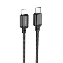 Заредете изображение във визуализатора на галерията – Borofone Cable BX87 Sharp - Type C to Lightning - PD 20W 1 metre black
