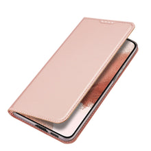 Заредете изображение във визуализатора на галерията – Dux Ducis Skin Pro case for Samsung Galaxy S23+ flip cover card wallet stand pink

