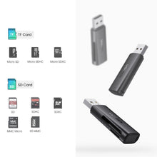 Заредете изображение във визуализатора на галерията – Ugreen CM264 USB 3.0 SD/TF card reader - black
