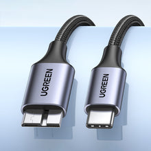 Заредете изображение във визуализатора на галерията – USB C - Micro USB B 3.0 5Gb/s 3A 2m Cable Ugreen US565 - Gray
