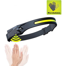 Заредете изображение във визуализатора на галерията – LED headlamp with IPX4 motion sensor USB-C 1200 mAh - black
