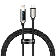 Заредете изображение във визуализатора на галерията – Baseus Cable Display - Type C to Lightning - PD 20W 2A 1 metre (CATLSK-01) black
