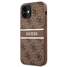 Заредете изображение във визуализатора на галерията – Guess GUHCP12S4GDBR iPhone 12 mini 5.4" brown/brown hardcase 4G Stripe
