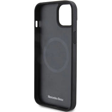 Заредете изображение във визуализатора на галерията – Mercedes Smooth Leather MagSafe case for iPhone 15 - black
