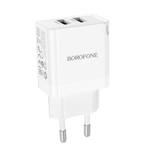 Заредете изображение във визуализатора на галерията – Borofone Wall charger BN15 Strong - 2xUSB - 2,1A white
